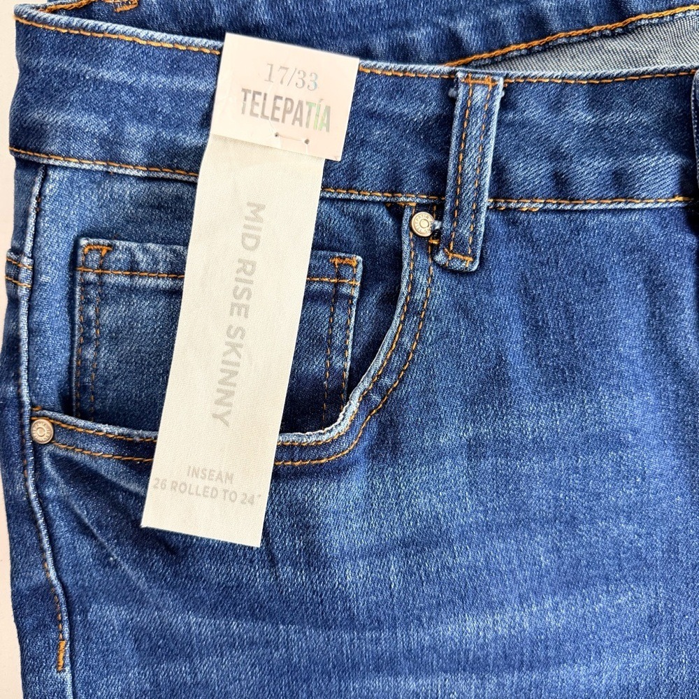 Telepatia Women's Dark Blue High-Rise Skinny Jeans - Picture 5 of 7
